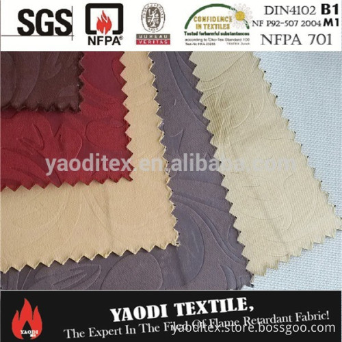 High quality flame retardant blackout curtain fabric for meeting room